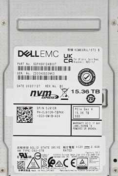 Kioxia CM6-R SDFHS81DAB03T Read Intensive SSD 15.36 TB PCIE 4.0 x4 (NVMe) Refurbished DELL OEM
