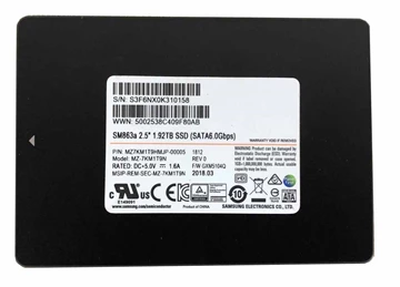 SAMSUNG MZ7KM1T9HMJP SM863a 1.92Tb SATA 6Gbps 2.5Inch Ssd
