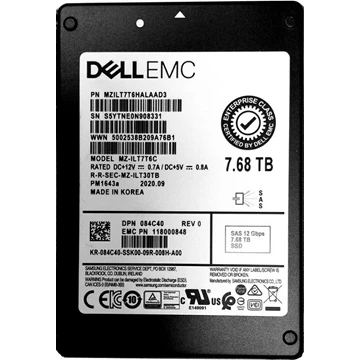 Samsung PM1643a MZILT7T6HALAAD3 Read Intensive SSD 7.68 TB SAS 12Gb/s DELL OEM Refurbished