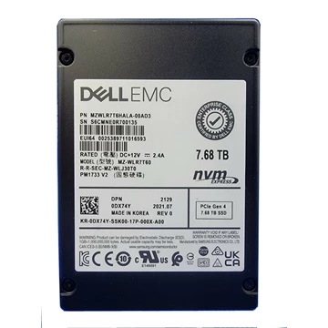 Samsung PM1733 MZWLR7T6HALA-00AD3 SSD 7.68 TB Pci Express 4.0 X4 (NVMe) DELL OEM Brand New