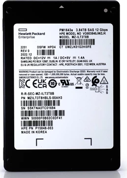 Samsung PM1643a MZILT3T8HBLS-00AH3 SSD 3.84 TB SAS 12Gb/s HPE OEM Brand New