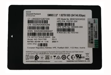 Samsung SM883 MZ7KH1T9HAJR-00AH3 Mixed Use SSD 1.92 TB SATA 6Gb/s HPE OEM Refurbished