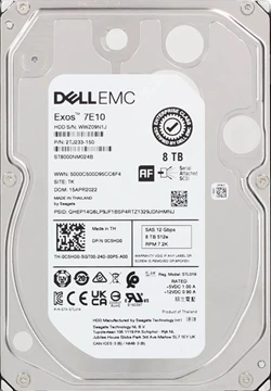 Seagate Exos 7E10 ST8000NM024B 8TB 7.2K RPM SAS-12Gb/s 3.5inch Internal HDD Brand New Dell OEM