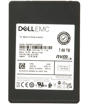 Samsung MZQL27T6HBLA-00AD3 7.68TB U.2 PCIe Gen4 x4 NVMe 2.5inch V-NAND TLC Ssd.