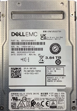 Kioxia SDFU084DHB01T PM7-R Series 3.84TB SAS 24Gb/s SIE 2.5inch Internal SSD Brand New Dell OEM