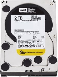 WD RE WD2000FYYG 2TB 7200RPM 32MB Cache SAS 6Gb/s 3.5inch Enterprise HDD Refurbished Dell OEM