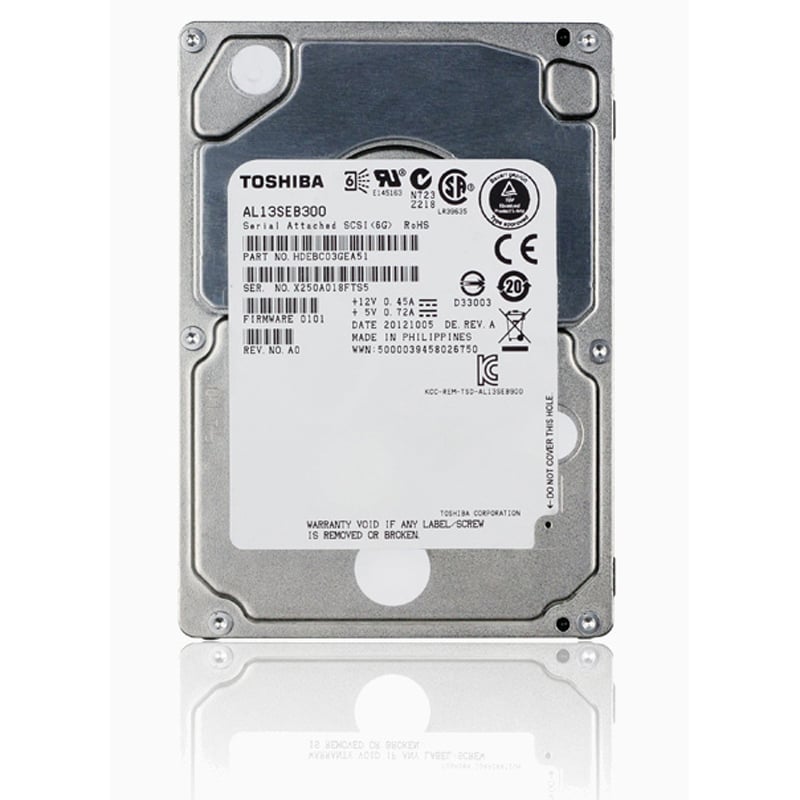 Toshiba AL13SEB300 300GB 10K 64MB Cache SAS 6Gb/s 2.5" Hard Drive