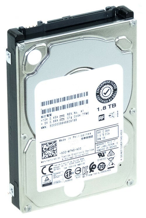 Toshiba AL14SEB18EQY 1.8TB 10K SAS 12Gb/s 2.5inch Enterprise HDD Dell OEM Refurbished