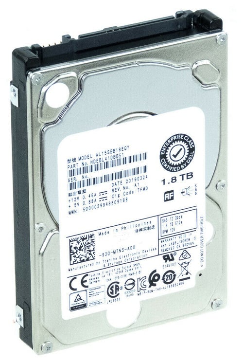 Toshiba HDEBL41DAB51F 1.8TB 10000RPM SAS-12GBPS 2.5inch Enterprise Internal HDD Brand New Dell OEM