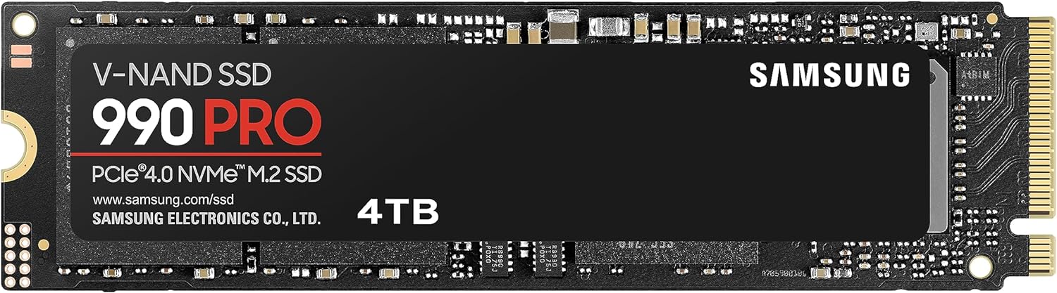 Samsung MZ-V9P4T0B/AM 990 Pro 4TB PCIe 4.0 X4 M.2 2280 NVMe TLC SSD.
